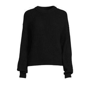 No Boundaries Juniors plaited pullover Sweater, color: black size: XXL